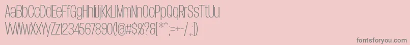 DueraCondthinPersonal Font – Gray Fonts on Pink Background