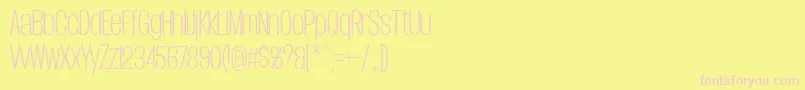 DueraCondthinPersonal Font – Pink Fonts on Yellow Background