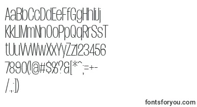  DueraCondthinPersonal font