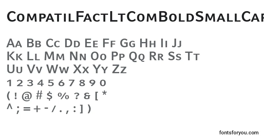 Czcionka CompatilFactLtComBoldSmallCaps – alfabet, cyfry, specjalne znaki