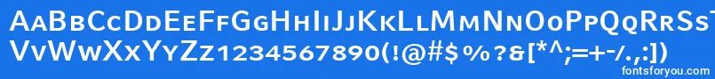 フォントCompatilFactLtComBoldSmallCaps – 青い背景に白い文字