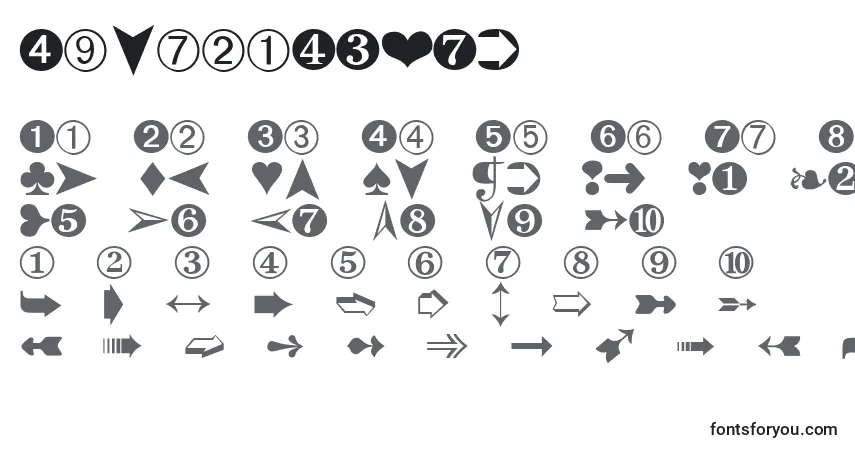 A fonte DingbatsTwo – alfabeto, números, caracteres especiais