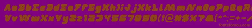 Police DayDreamerItalic – polices brunes sur fond violet