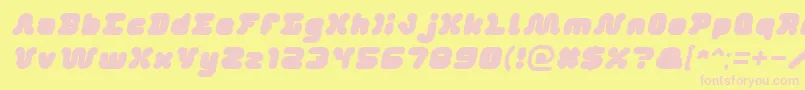 DayDreamerItalic Font – Pink Fonts on Yellow Background