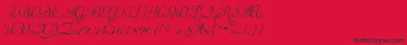 InvitationScriptLimitedFreeVersion Font – Black Fonts on Red Background