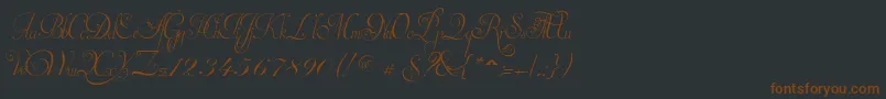 InvitationScriptLimitedFreeVersion Font – Brown Fonts on Black Background