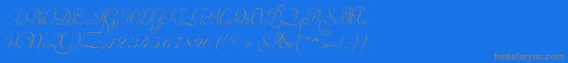 InvitationScriptLimitedFreeVersion Font – Gray Fonts on Blue Background