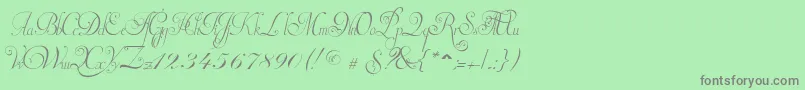 InvitationScriptLimitedFreeVersion Font – Gray Fonts on Green Background