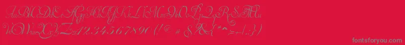 InvitationScriptLimitedFreeVersion Font – Gray Fonts on Red Background