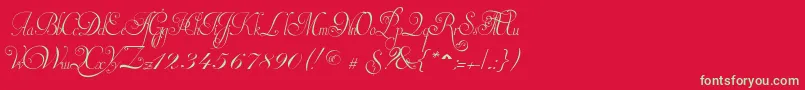 InvitationScriptLimitedFreeVersion Font – Green Fonts on Red Background