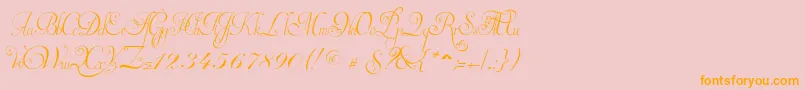 InvitationScriptLimitedFreeVersion Font – Orange Fonts on Pink Background