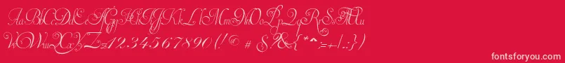 InvitationScriptLimitedFreeVersion Font – Pink Fonts on Red Background