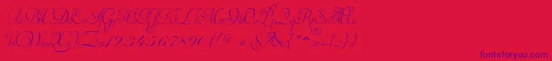 InvitationScriptLimitedFreeVersion Font – Purple Fonts on Red Background