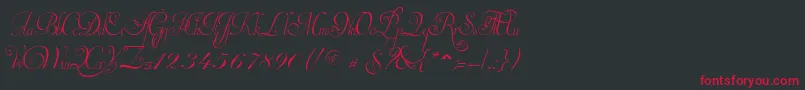 Шрифт InvitationScriptLimitedFreeVersion – красные шрифты на чёрном фоне
