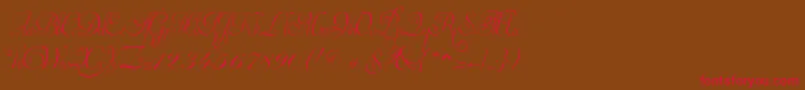 InvitationScriptLimitedFreeVersion Font – Red Fonts on Brown Background