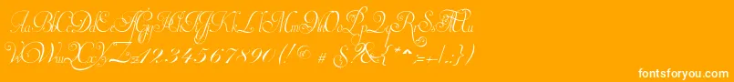 InvitationScriptLimitedFreeVersion Font – White Fonts on Orange Background