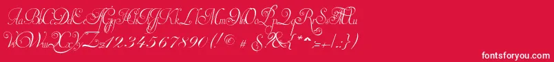 InvitationScriptLimitedFreeVersion Font – White Fonts on Red Background