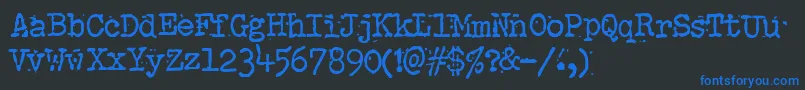 AnchorlessEcho Font – Blue Fonts on Black Background