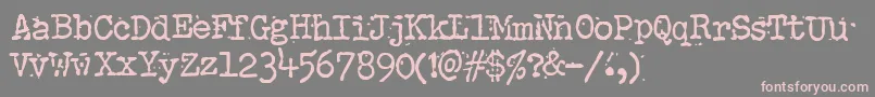 AnchorlessEcho Font – Pink Fonts on Gray Background