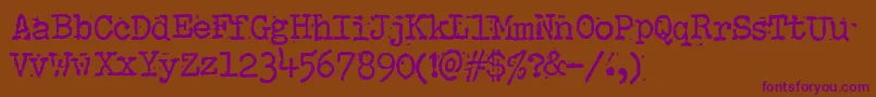 AnchorlessEcho Font – Purple Fonts on Brown Background