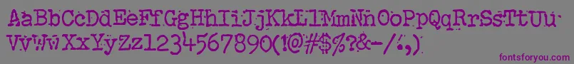 AnchorlessEcho Font – Purple Fonts on Gray Background