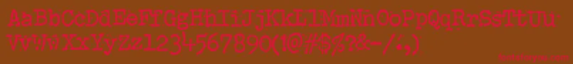 AnchorlessEcho Font – Red Fonts on Brown Background