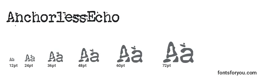 Размеры шрифта AnchorlessEcho
