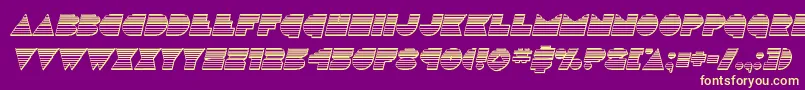 Discodeckchromeital Font – Yellow Fonts on Purple Background