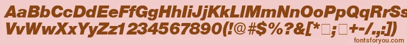 StefaDisplaySsiItalic Font – Brown Fonts on Pink Background