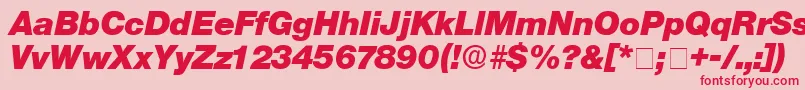 StefaDisplaySsiItalic Font – Red Fonts on Pink Background