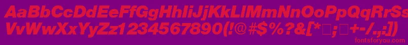 StefaDisplaySsiItalic Font – Red Fonts on Purple Background