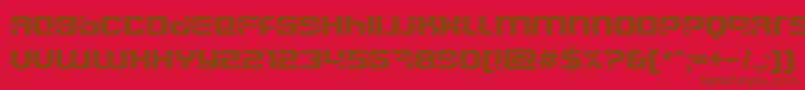 Ft84SemiExpandedSemibold Font – Brown Fonts on Red Background