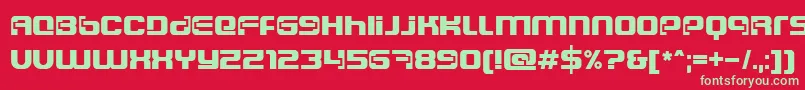 Ft84SemiExpandedSemibold Font – Green Fonts on Red Background