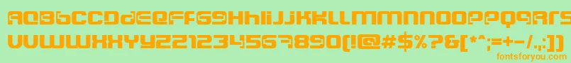 Ft84SemiExpandedSemibold Font – Orange Fonts on Green Background