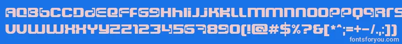 Ft84SemiExpandedSemibold Font – Pink Fonts on Blue Background