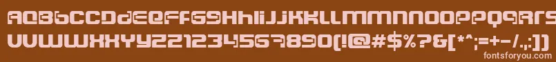 Ft84SemiExpandedSemibold Font – Pink Fonts on Brown Background