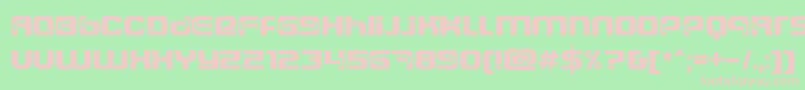 Ft84SemiExpandedSemibold Font – Pink Fonts on Green Background