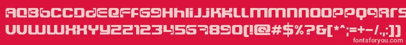 フォントFt84SemiExpandedSemibold – 赤い背景にピンクのフォント