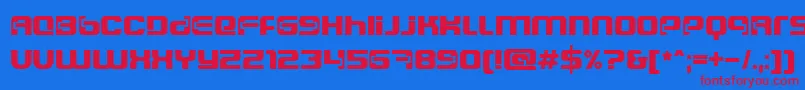 Ft84SemiExpandedSemibold Font – Red Fonts on Blue Background