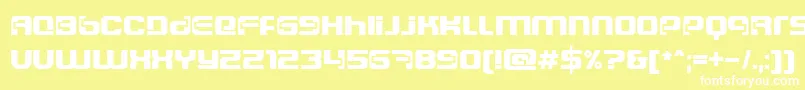 フォントFt84SemiExpandedSemibold – 黄色い背景に白い文字