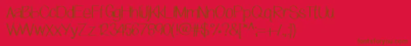 Macyandkarafont-fontti – ruskeat fontit punaisella taustalla