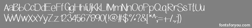 フォントMacyandkarafont – 灰色の背景に白い文字