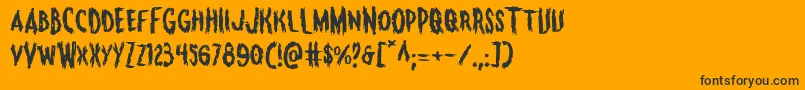 Monsteramaexpand Font – Black Fonts on Orange Background