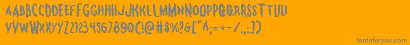 Monsteramaexpand Font – Gray Fonts on Orange Background