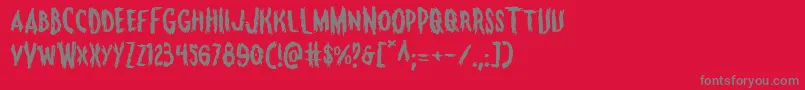 Monsteramaexpand Font – Gray Fonts on Red Background