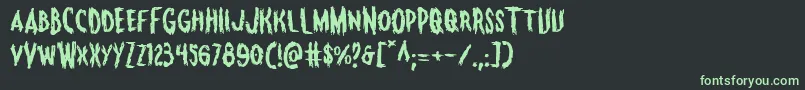 Monsteramaexpand Font – Green Fonts on Black Background