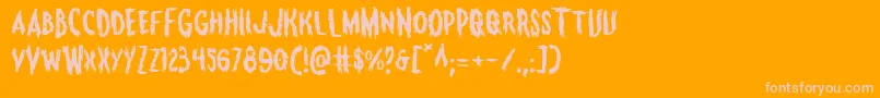 Monsteramaexpand Font – Pink Fonts on Orange Background