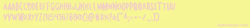 Monsteramaexpand Font – Pink Fonts on Yellow Background