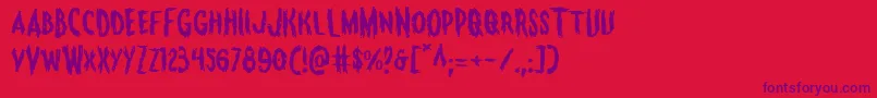 Monsteramaexpand Font – Purple Fonts on Red Background