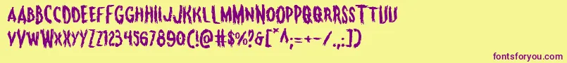 Monsteramaexpand Font – Purple Fonts on Yellow Background